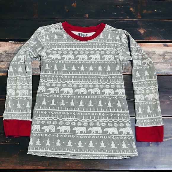 Lazy One Nordic Bear Unisex Kids Long Sleeve Pajama Set | Size 10 | 100% Cotton - Picture 2 of 11